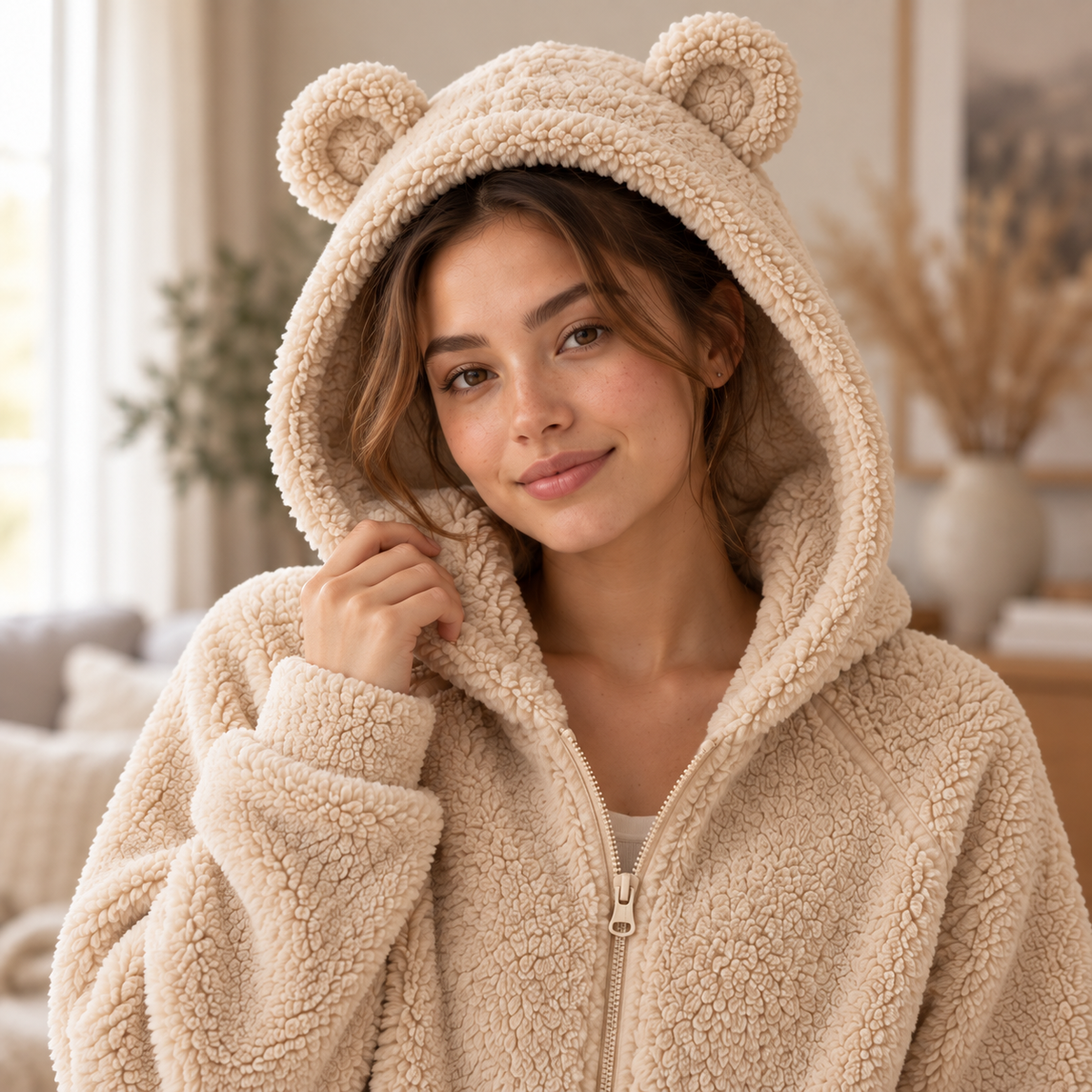 CHAQUETA TEDDY PELUCHE BISONTE