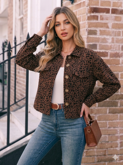 Chaqueta leopardo en Pana