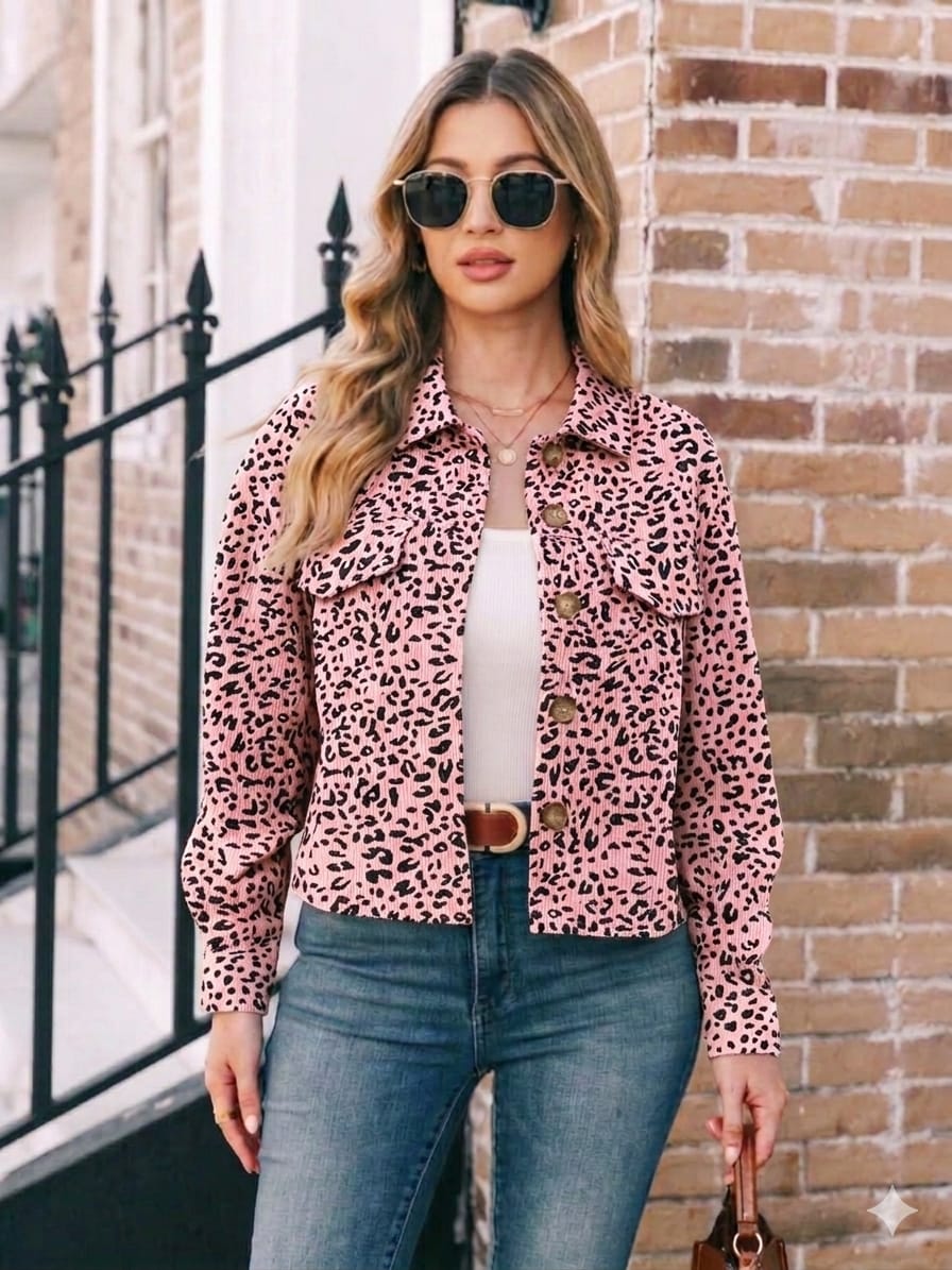 Chaqueta leopardo en Pana