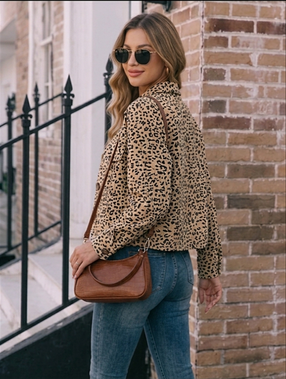 Chaqueta leopardo en Pana